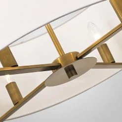 Home Decorators Collection Manhattan 4-Light Aged Brass Chandelier with Cream Colored Drum Shade -Flora Home Decorators Soldes aged brass home decorators collection chandeliers hd 1537 i 44 1000