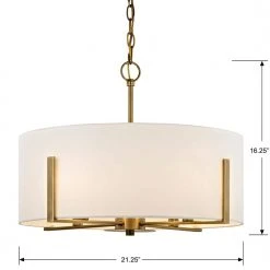 Home Decorators Collection Manhattan 4-Light Aged Brass Chandelier with Cream Colored Drum Shade -Flora Home Decorators Soldes aged brass home decorators collection chandeliers hd 1537 i 4f 1000