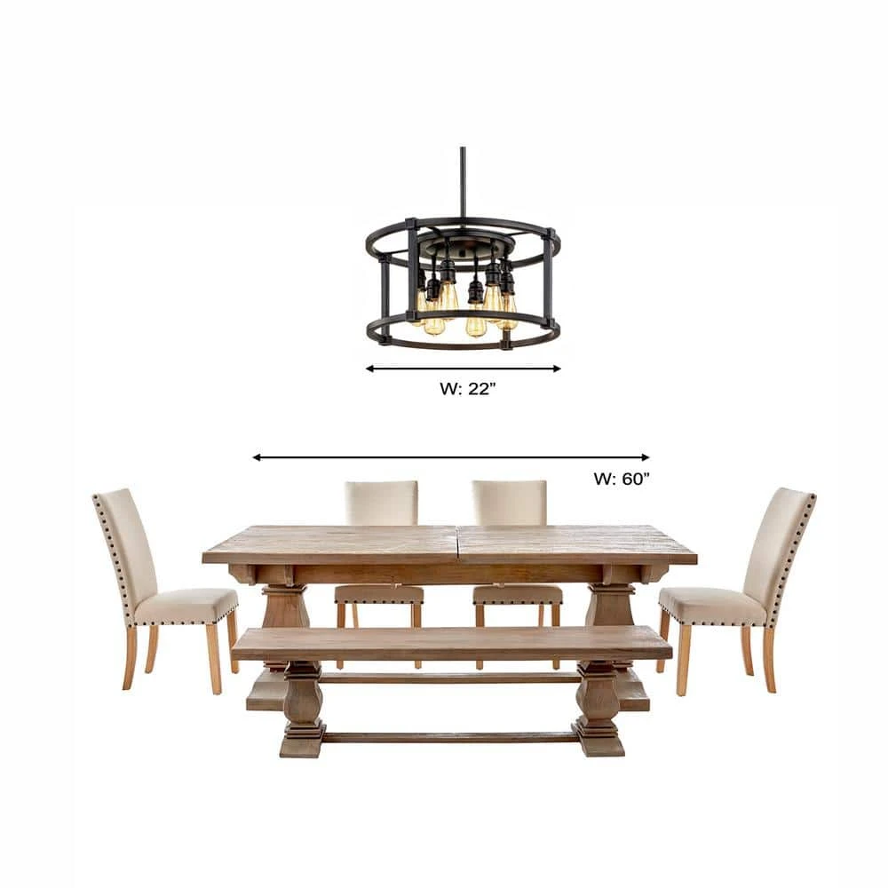 Home Decorators Collection Romaro Row 6-Light Aged Bronze Dinette Chandelier 17 Home Decorators Collection Romaro Row 6-Light Aged Bronze Dinette Chandelier - Image 15