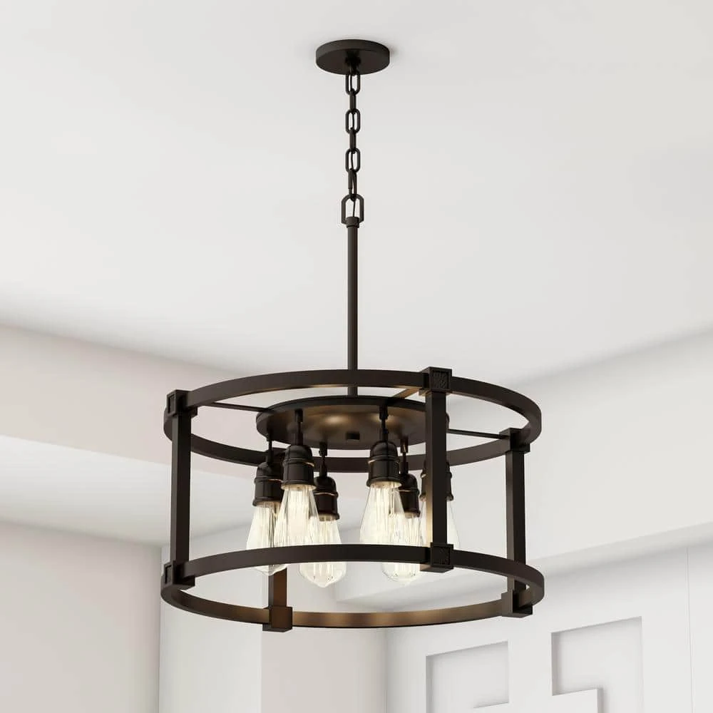 Home Decorators Collection Romaro Row 6-Light Aged Bronze Dinette Chandelier 13 Home Decorators Collection Romaro Row 6-Light Aged Bronze Dinette Chandelier - Image 11