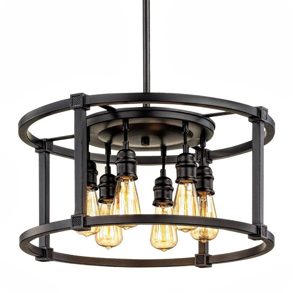 Home Decorators Collection Romaro Row 6-Light Aged Bronze Dinette Chandelier 3 Home Decorators Collection Romaro Row 6-Light Aged Bronze Dinette Chandelier
