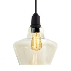 Home Decorators Collection 1-Light Aged Bronze Pendant with Amber Plated Glass Shade and Vintage Bulb -Flora Home Decorators Soldes aged bronze home decorators collection pendant lights hd 1326 i 44 1000