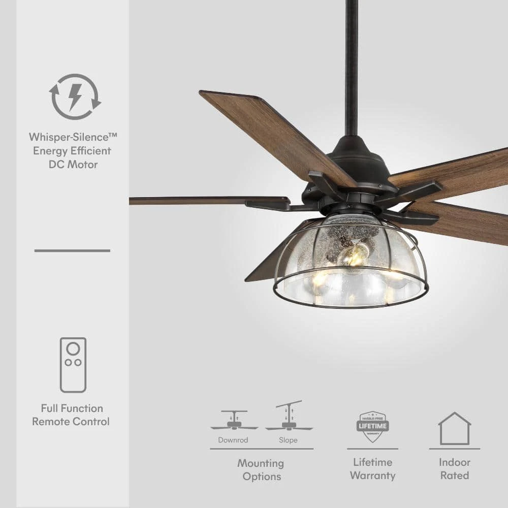 Home Decorators Collection Casun 52 in. LED Indoor Aged Iron Ceiling Fan with Remote Control and Light Kit 11 Home Decorators Collection Casun 52 in. LED Indoor Aged Iron Ceiling Fan with Remote Control and Light Kit - Image 9