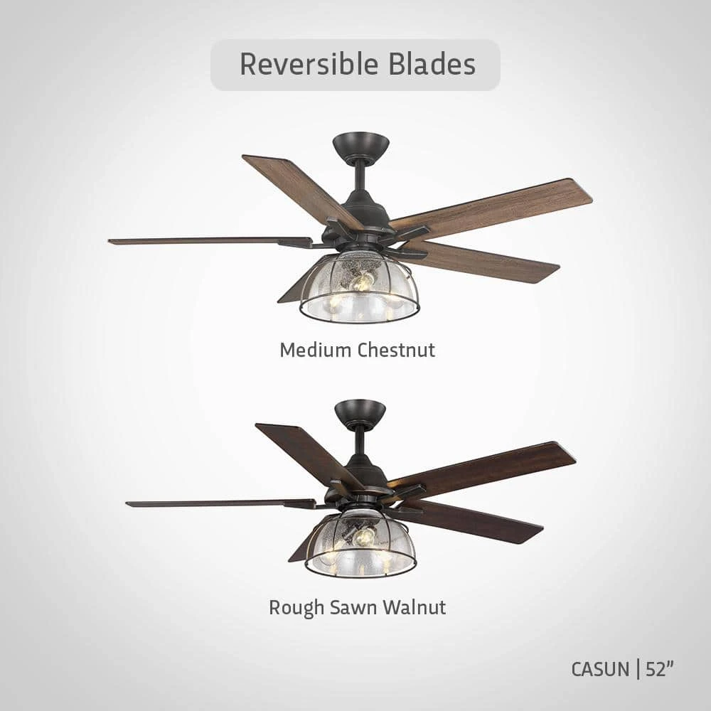 Home Decorators Collection Casun 52 in. LED Indoor Aged Iron Ceiling Fan with Remote Control and Light Kit 9 Home Decorators Collection Casun 52 in. LED Indoor Aged Iron Ceiling Fan with Remote Control and Light Kit - Image 7