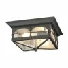 Home Decorators Collection Brimfield 11 in. Aged Iron 2 Light Outdoor Ceiling Flush Mount Light with Clear Seedy Glass Shade -Flora Home Decorators Soldes aged iron home decorators collection outdoor flush mount lights hb7045a 292 64 1000