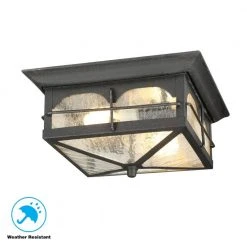 Home Decorators Collection Brimfield 11 in. Aged Iron 2 Light Outdoor Ceiling Flush Mount Light with Clear Seedy Glass Shade 15 Home Decorators Collection Brimfield 11 in. Aged Iron 2 Light Outdoor Ceiling Flush Mount Light with Clear Seedy Glass Shade -Flora Home Decorators Soldes aged iron home decorators collection outdoor flush mount lights hb7045a 292 77 1000