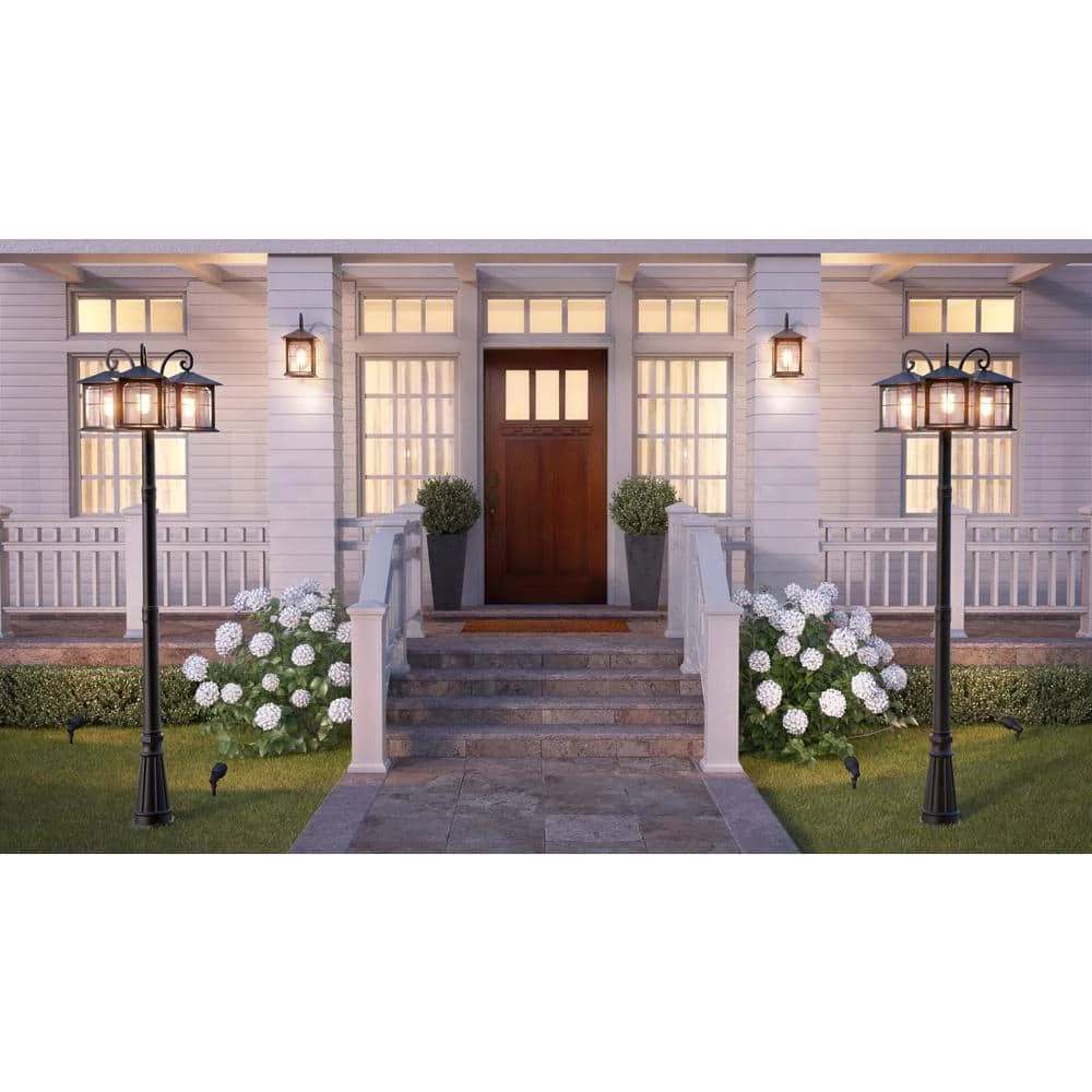 Home Decorators Collection Brimfield 12.75 in. Aged Iron 1 Light Outdoor Wall Lantern with Clear Seedy Glass Shade 11 Home Decorators Collection Brimfield 12.75 in. Aged Iron 1 Light Outdoor Wall Lantern with Clear Seedy Glass Shade - Image 9