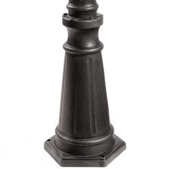 Home Decorators Collection Brimfield 88.5 in. Aged Iron 3-Head, 3-Light Outdoor Post Lamp with Clear Seedy Glass Shade -Flora Home Decorators Soldes aged iron home decorators collection post light sets hb7019a 292 77 1000