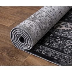 Home Decorators Collection Angora Anthracite 8 ft. x 10 ft. Medallion Area Rug -Flora Home Decorators Soldes anthracite home decorators collection area rugs 27337 fa 1000