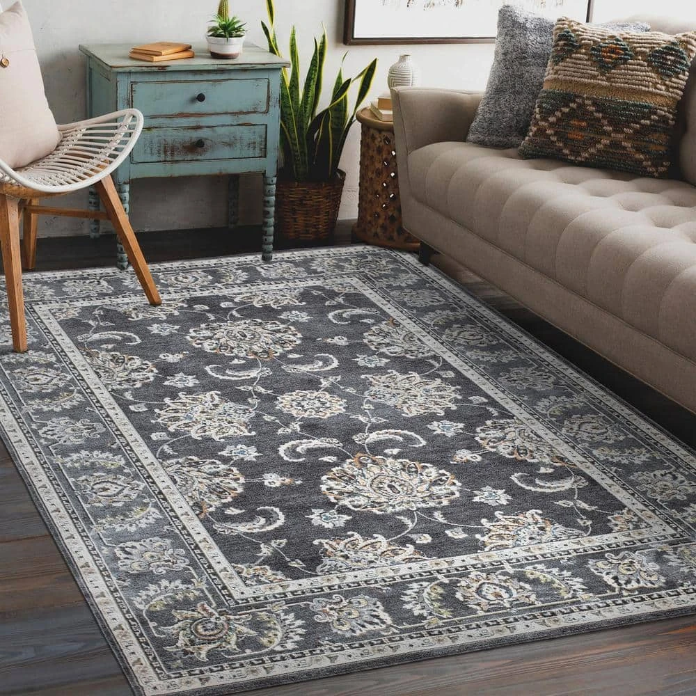 Home Decorators Collection Carlisle Anthracite 5 ft. x 6 ft. 8 in. Area Rug 7 Home Decorators Collection Carlisle Anthracite 5 ft. x 6 ft. 8 in. Area Rug - Image 5