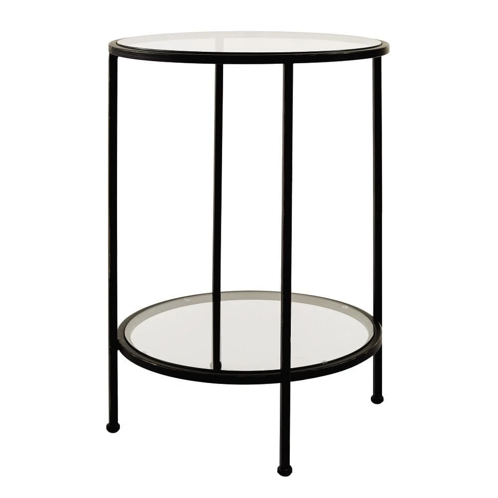 Home Decorators Collection Bella Round Antique Bronze Metal and Glass Accent Table (18 in. W x 24 in. H) 3 Home Decorators Collection Bella Round Antique Bronze Metal and Glass Accent Table (18 in. W x 24 in. H)