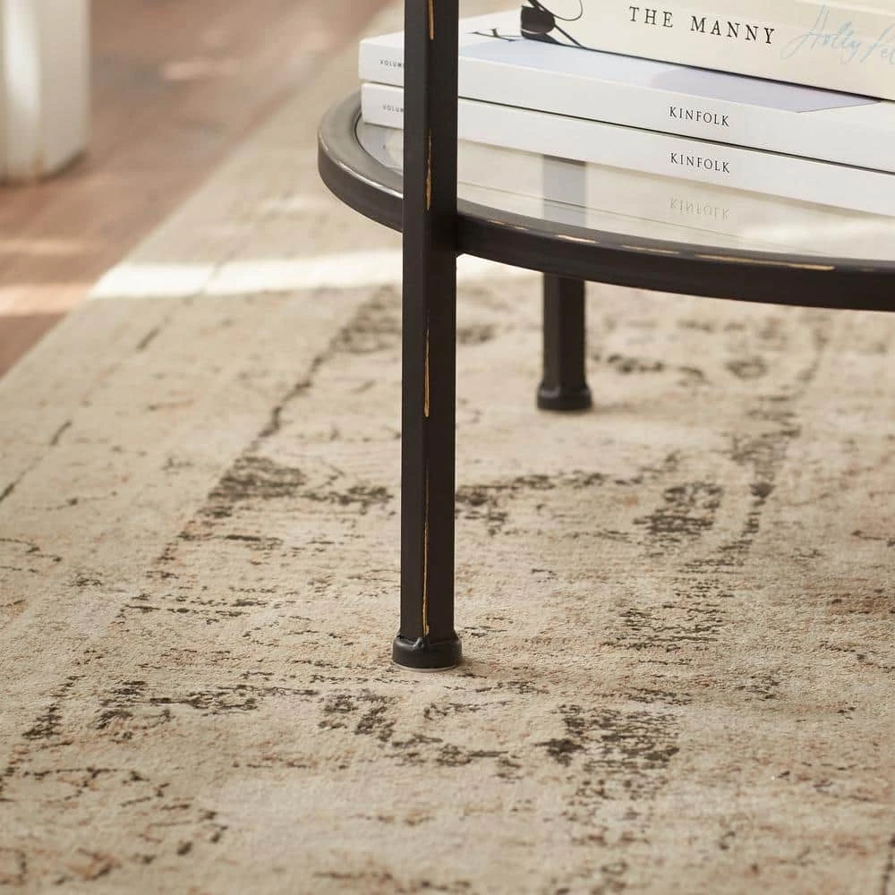 Home Decorators Collection Bella Round Antique Bronze Metal and Glass Accent Table (18 in. W x 24 in. H) 10 Home Decorators Collection Bella Round Antique Bronze Metal and Glass Accent Table (18 in. W x 24 in. H) - Image 8