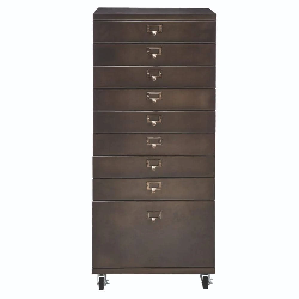 Home Decorators Collection Becker 9-Drawer Antique Bronze Metal Storage Cart 2 Home Decorators Collection Becker 9-Drawer Antique Bronze Metal Storage Cart