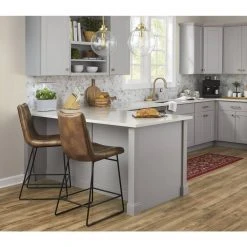 Home Decorators Collection Ivers Stitched Faux Leather Upholstered Counter Stool with Back -Flora Home Decorators Soldes antique brown home decorators collection bar stools pjj244 pj701 44 1000