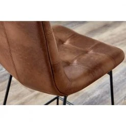 Home Decorators Collection Ivers Stitched Faux Leather Upholstered Counter Stool with Back -Flora Home Decorators Soldes antique brown home decorators collection bar stools pjj244 pj701 a0 1000