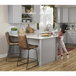 Home Decorators Collection Ivers Stitched Faux Leather Upholstered Counter Stool with Back -Flora Home Decorators Soldes antique brown home decorators collection bar stools pjj244 pj701 fa 1000