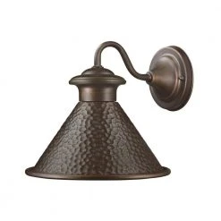 Home Decorators Collection Essen 8.375 in. Antique Copper Outdoor Wall Lamp with Metal Shade -Flora Home Decorators Soldes antique copper home decorators collection outdoor sconces hbwi9003s86a 40 1000