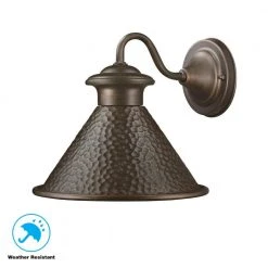Home Decorators Collection Essen 8.375 in. Antique Copper Outdoor Wall Lamp with Metal Shade -Flora Home Decorators Soldes antique copper home decorators collection outdoor sconces hbwi9003s86a a0 1000