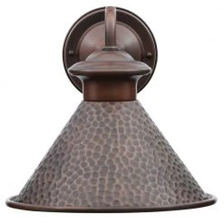 Home Decorators Collection Essen 8.375 in. Antique Copper Outdoor Wall Lamp with Metal Shade -Flora Home Decorators Soldes antique copper home decorators collection outdoor sconces hbwi9003s86a c3 1000