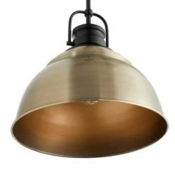 Home Decorators Collection Shelston 13-in. 1-Light Antique Gold Farmhouse Hanging Kitchen Pendant Light with Metal Shade -Flora Home Decorators Soldes antique gold home decorators collection chandeliers rs20190724 1 ag 40 1000