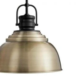 Home Decorators Collection Shelston 13-in. 1-Light Antique Gold Farmhouse Hanging Kitchen Pendant Light with Metal Shade -Flora Home Decorators Soldes antique gold home decorators collection chandeliers rs20190724 1 ag a0 1000
