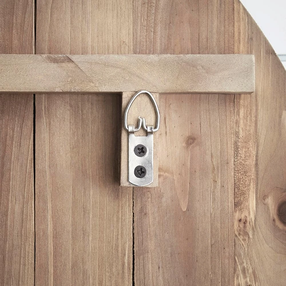 Home Decorators Collection Rustic Black Metal and Natural Shiplap Decorative Wall Clock (23 in.) 7 Home Decorators Collection Rustic Black Metal and Natural Shiplap Decorative Wall Clock (23 in.) - Image 5