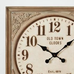 Home Decorators Collection Large Square Wall Clock with Antiqued Wooden Frame (27 in.) -Flora Home Decorators Soldes antique home decorators collection wall clocks 99bc100c5a a0 1000