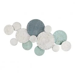 Home Decorators Collection Metal Layered Plates Dimensional Wall Art (53 in. W x 25 in. H)