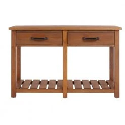 Home Decorators Collection Danforth 48 in. Antique Patina Standard Rectangle Wood Console Table with Drawers