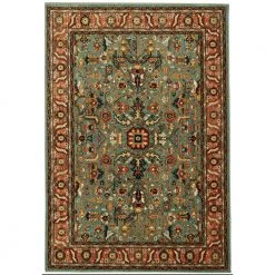 Home Decorators Collection Mariah Aquamarine 5 ft. x 7 ft. Floral Area Rug