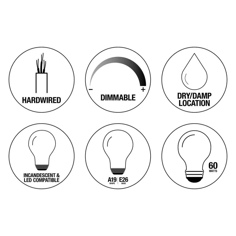 Home Decorators Collection Evelyn 8 in. 1-Light Modern Industrial Bronze Flush Mount Ceiling Light with Clear Glass Shade 5 Home Decorators Collection Evelyn 8 in. 1-Light Modern Industrial Bronze Flush Mount Ceiling Light with Clear Glass Shade - Image 3