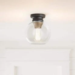 Home Decorators Collection Evelyn 8 in. 1-Light Modern Industrial Bronze Flush Mount Ceiling Light with Clear Glass Shade 10 Home Decorators Collection Evelyn 8 in. 1-Light Modern Industrial Bronze Flush Mount Ceiling Light with Clear Glass Shade -Flora Home Decorators Soldes artisan bronze home decorators collection flush mount lights hb1078 313 e1 1000