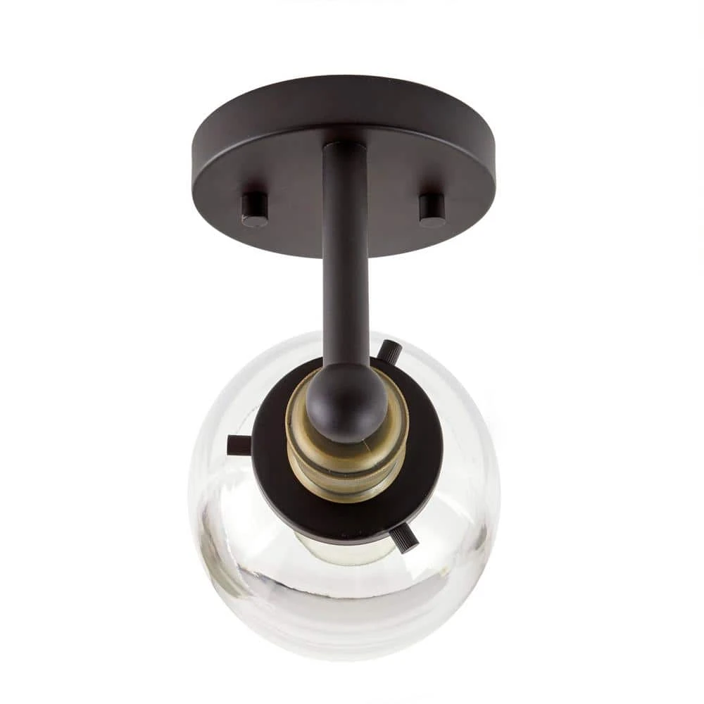 Home Decorators Collection Evelyn 6 in. 1-Light Bronze Modern Industrial Wall Mount Sconce Light with Clear Glass Shade 9 Home Decorators Collection Evelyn 6 in. 1-Light Bronze Modern Industrial Wall Mount Sconce Light with Clear Glass Shade - Image 7