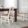 Home Decorators Collection Dorsey Ivory Wood Dining Chair with Cross Back and Rush Seat (Set of 2) (17.72 in. W x 35.43 in. H) -Flora Home Decorators Soldes beige ivory home decorators collection dining chairs ch1902032 nivy 64 1000
