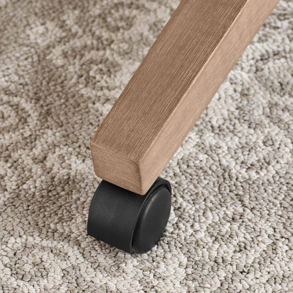 Home Decorators Collection Abbeyville Button-Tufted Upholstered Office Chair in Biscuit Beige with Adjustable Wood Base 6 Home Decorators Collection Abbeyville Button-Tufted Upholstered Office Chair in Biscuit Beige with Adjustable Wood Base - Image 4