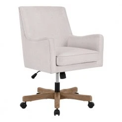 Home Decorators Collection Cosgrove Biscuit Beige Upholstered Office Chair with Arms and Adjustable Wood Base -Flora Home Decorators Soldes biscuit home decorators collection task chairs 124 1 66 1000