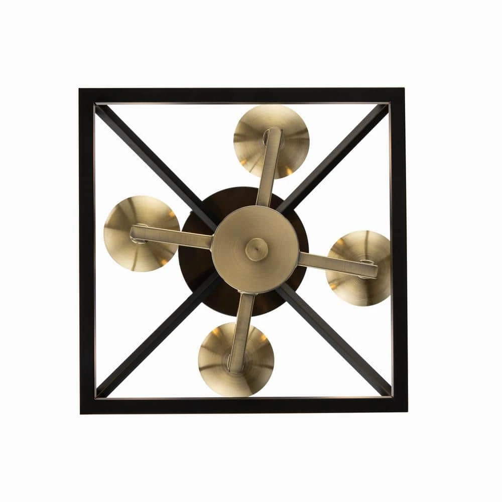 Home Decorators Collection Weyburn 16.5 in. 4-Light Black and Gold Lantern Farmhouse Semi-Flush Mount Kitchen Ceiling Light Fixture 11 Home Decorators Collection Weyburn 16.5 in. 4-Light Black and Gold Lantern Farmhouse Semi-Flush Mount Kitchen Ceiling Light Fixture - Image 9