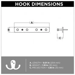 Home Decorators Collection 8 in. L Black and Nickel Metal Round Hook Key Rail 17 Home Decorators Collection 8 in. L Black and Nickel Metal Round Hook Key Rail -Flora Home Decorators Soldes black and nickel home decorators collection hooks r44445h 218 u 4f 1000