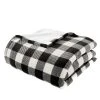 Home Decorators Collection Plush Black Buffalo Check Sherpa Throw Blanket -Flora Home Decorators Soldes black buffalo home decorators collection throw blankets st50×70pbbc 64 1000