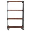 Home Decorators Collection 62.75 in. Black/Brown Metal 3-shelf Etagere Bookcase with Open Back -Flora Home Decorators Soldes black home decorators collection bookcases bookshelves 0559800210 64 1000