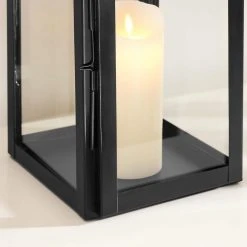 Home Decorators Collection Modern Black Metal Lantern Candle Holder - Hanging or Tabletop (Set of 2) -Flora Home Decorators Soldes black home decorators collection candle holders dc14 9465ab a0 1000