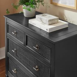 Home Decorators Collection Marsden Black 3-Drawer Cane Chest of Drawers (38 in W. X 36 in H.) -Flora Home Decorators Soldes black home decorators collection chest of drawers 05613 02 eps free 1d 1000
