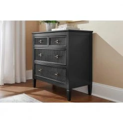 Home Decorators Collection Marsden Black 3-Drawer Cane Chest of Drawers (38 in W. X 36 in H.) -Flora Home Decorators Soldes black home decorators collection chest of drawers 05613 02 eps free a0 1000
