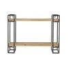 Home Decorators Collection 24 in. H x 24 in. W x 8 in. D Wood and Black Metal Wall-Mount Bookshelf