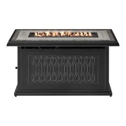 Home Decorators Collection St. Charles 25.98 in. x 25 in. Rectangular Steel Propane Gas Black Fire Pit -Flora Home Decorators Soldes black home decorators collection gas fire pits fhtm80319 1f 1000