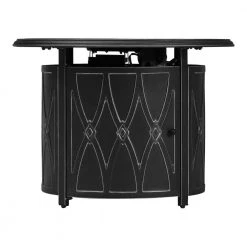 Home Decorators Collection Kendrick 35.04 in. x 25.20 in. Steel Round Propane Gas Firepit -Flora Home Decorators Soldes black home decorators collection gas fire pits fhts80284 40 1000