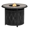 Home Decorators Collection Kendrick 35.04 in. x 25.20 in. Steel Round Propane Gas Firepit -Flora Home Decorators Soldes black home decorators collection gas fire pits fhts80284 64 1000