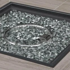 Home Decorators Collection Kendrick 39.96 in. x 39.96 in. Square Steel Propane Gas Black Fire Pit -Flora Home Decorators Soldes black home decorators collection gas fire pits fhts80285 4f 1000