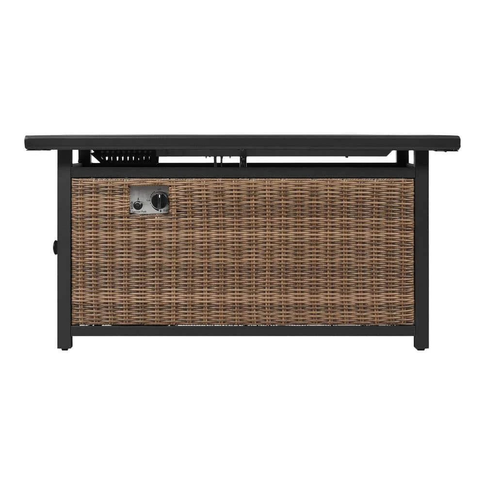 Home Decorators Collection Corden 44.9 in. Outdoor Steel Propane Black Gas Fire Pit Table 6 Home Decorators Collection Corden 44.9 in. Outdoor Steel Propane Black Gas Fire Pit Table - Image 4