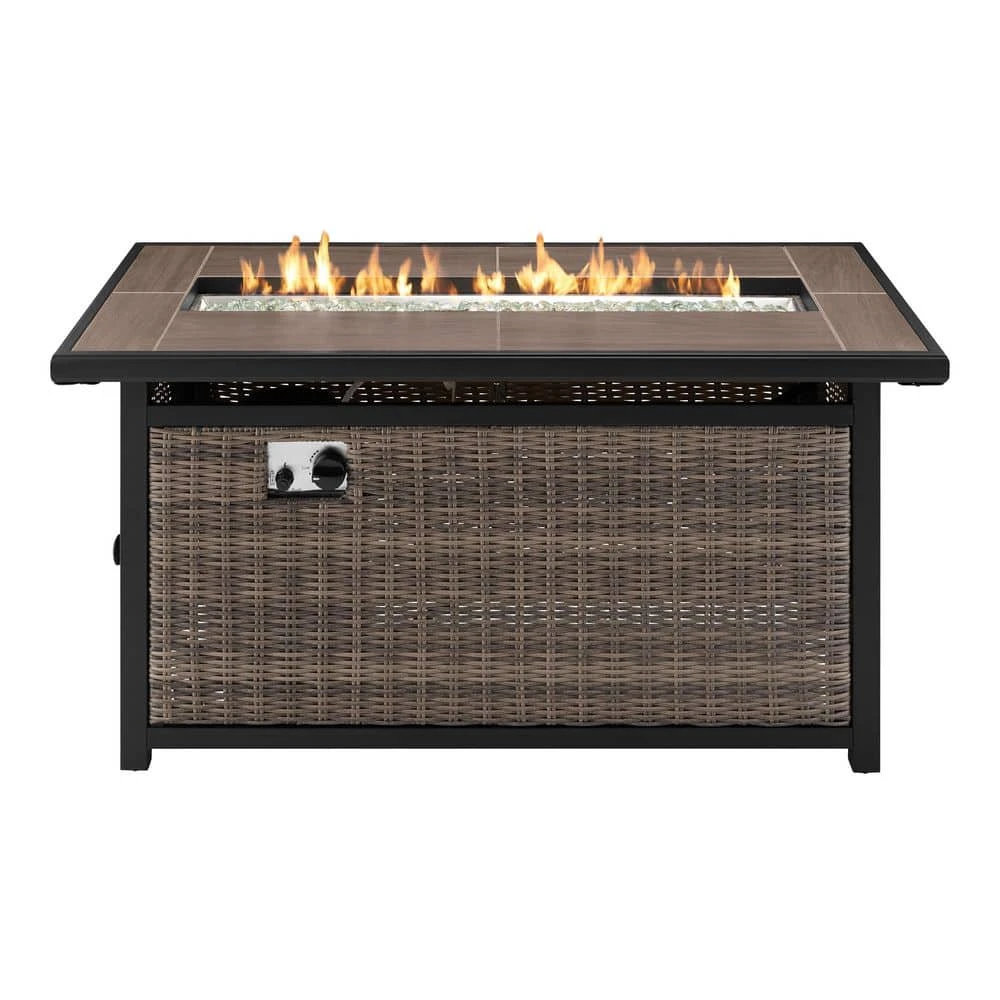 Home Decorators Collection Corden 44.9 in. Outdoor Steel Propane Black Gas Fire Pit Table 4 Home Decorators Collection Corden 44.9 in. Outdoor Steel Propane Black Gas Fire Pit Table - Image 2